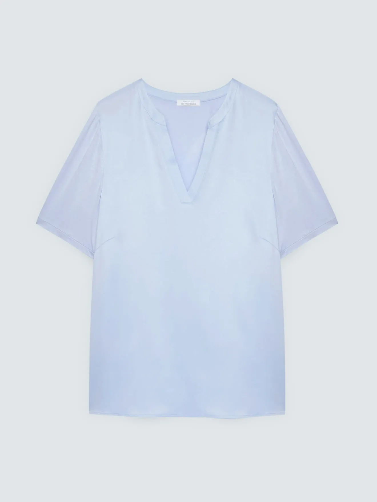 T-shirt bimaterica in misto viscosa