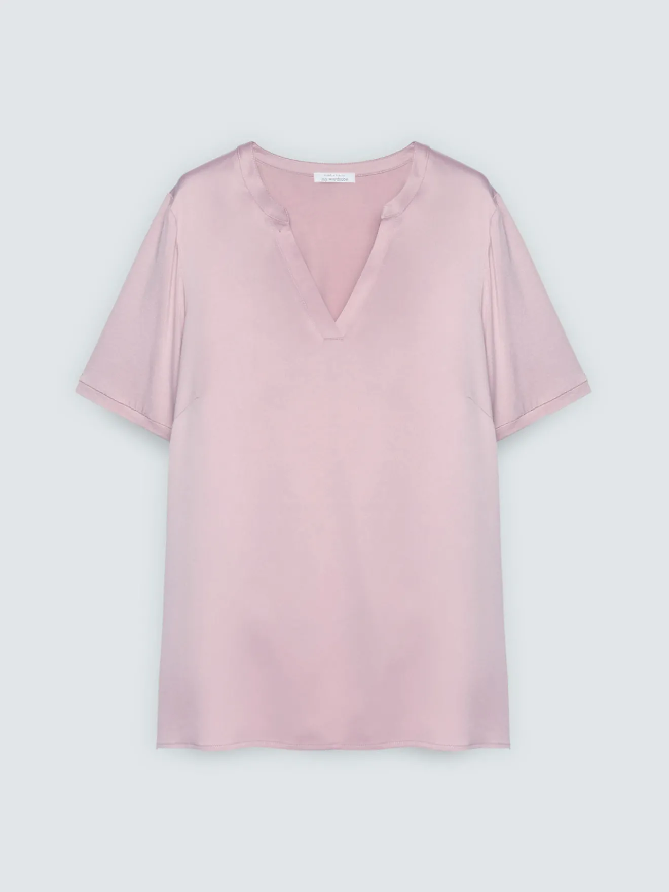 T-shirt bimaterica in misto viscosa