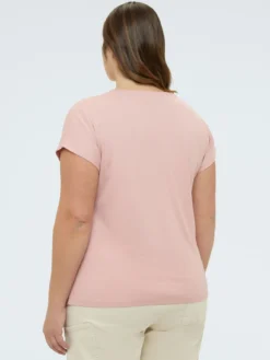T-shirt con drappeggio e punti luce