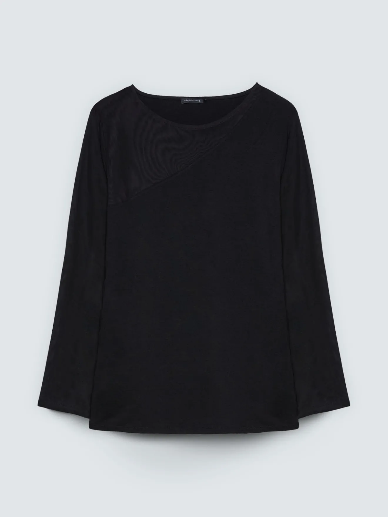 T-shirt con inserto in tulle