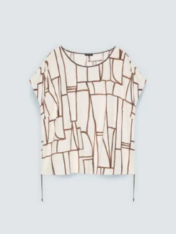 T-shirt con stampa geometrica
