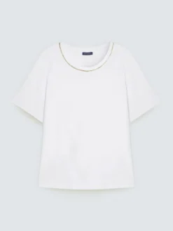 T-shirt in cotone con applicazioni luminose