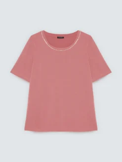 T-shirt in cotone con applicazioni luminose
