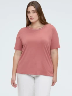 T-shirt in cotone con applicazioni luminose