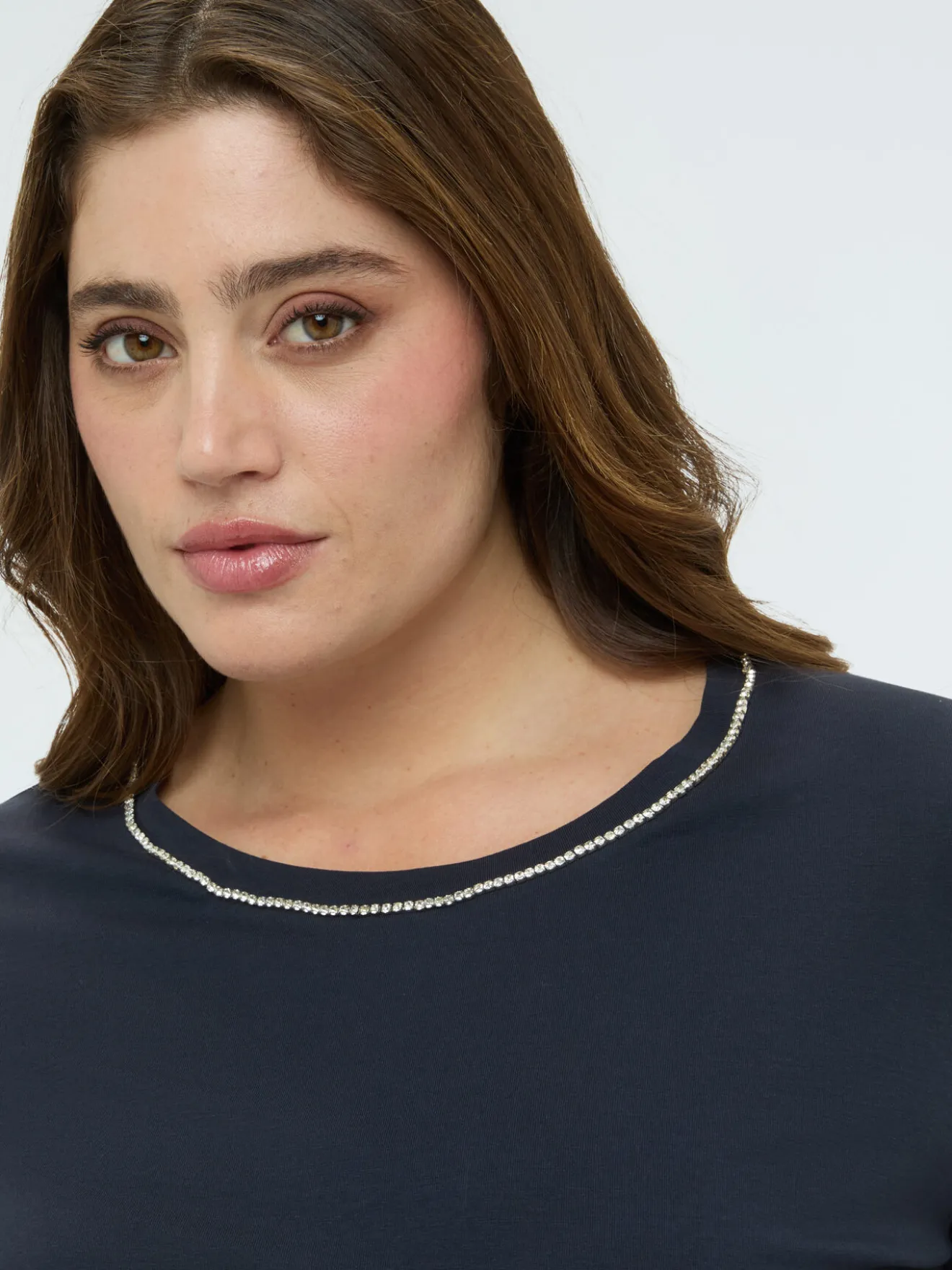 T-shirt in cotone con applicazioni luminose