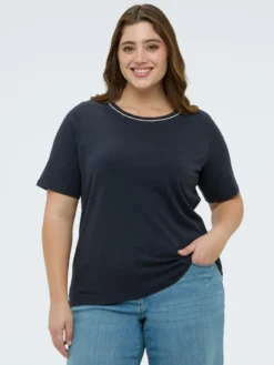 T-shirt in cotone con applicazioni luminose