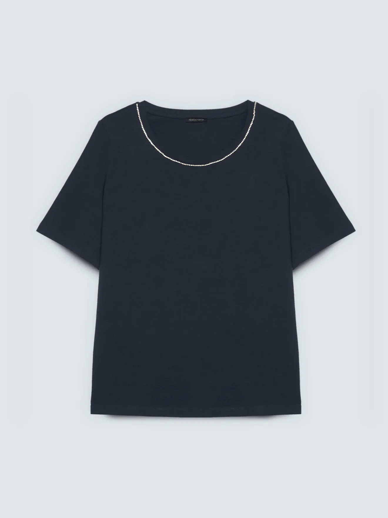 T-shirt in cotone con applicazioni luminose