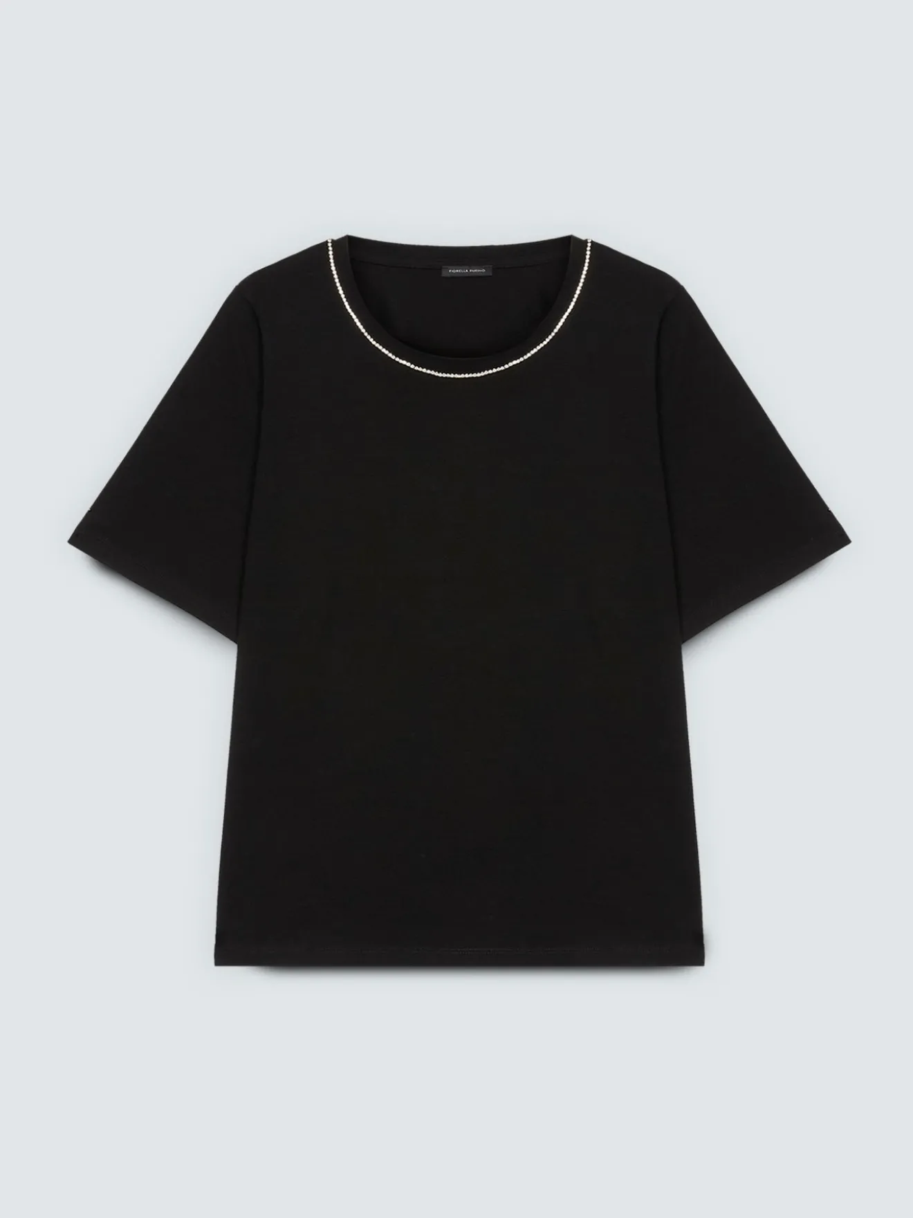 T-shirt in cotone con applicazioni luminose