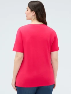 T-shirt in cotone con charm libellula