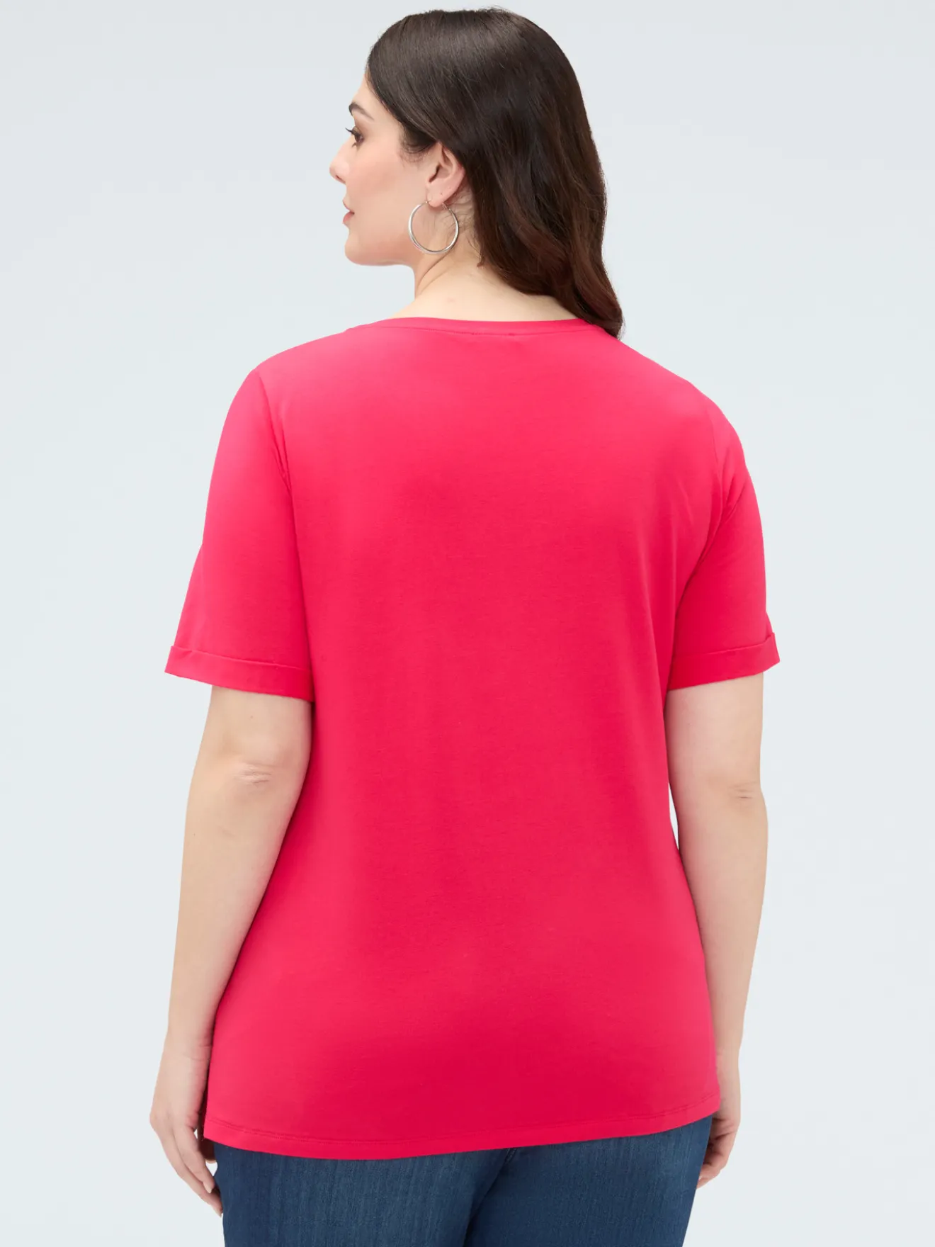T-shirt in cotone con charm libellula