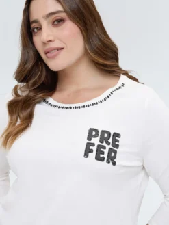 T-shirt in cotone con scritta