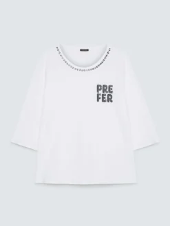 T-shirt in cotone con scritta