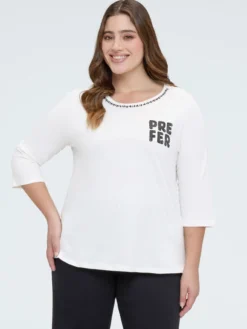 T-shirt in cotone con scritta