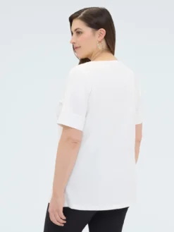 T-shirt in cotone con scritta BLOOM