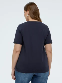 T-shirt in cotone con scritta crystal