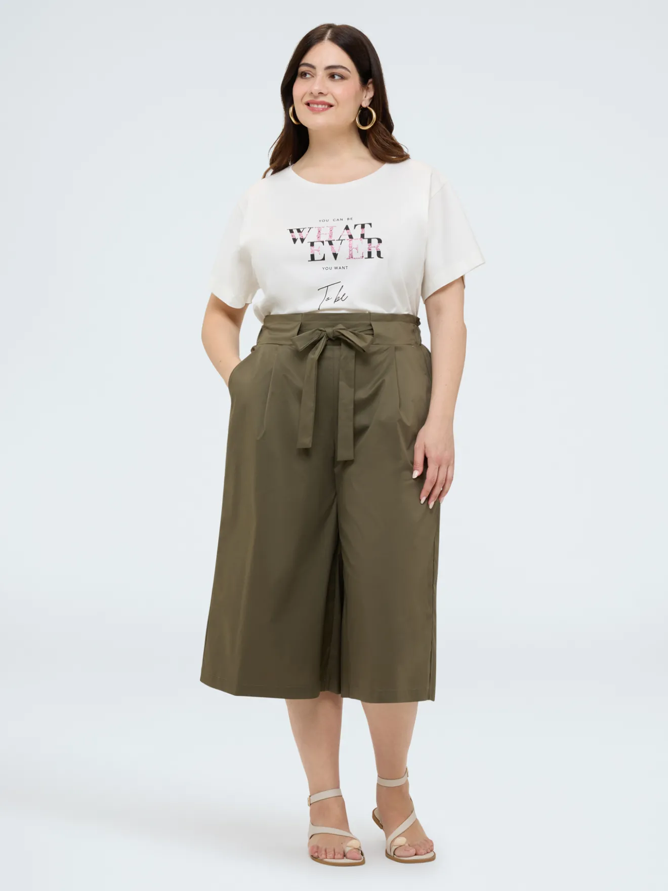 T-shirt in cotone con scritta motivazionale