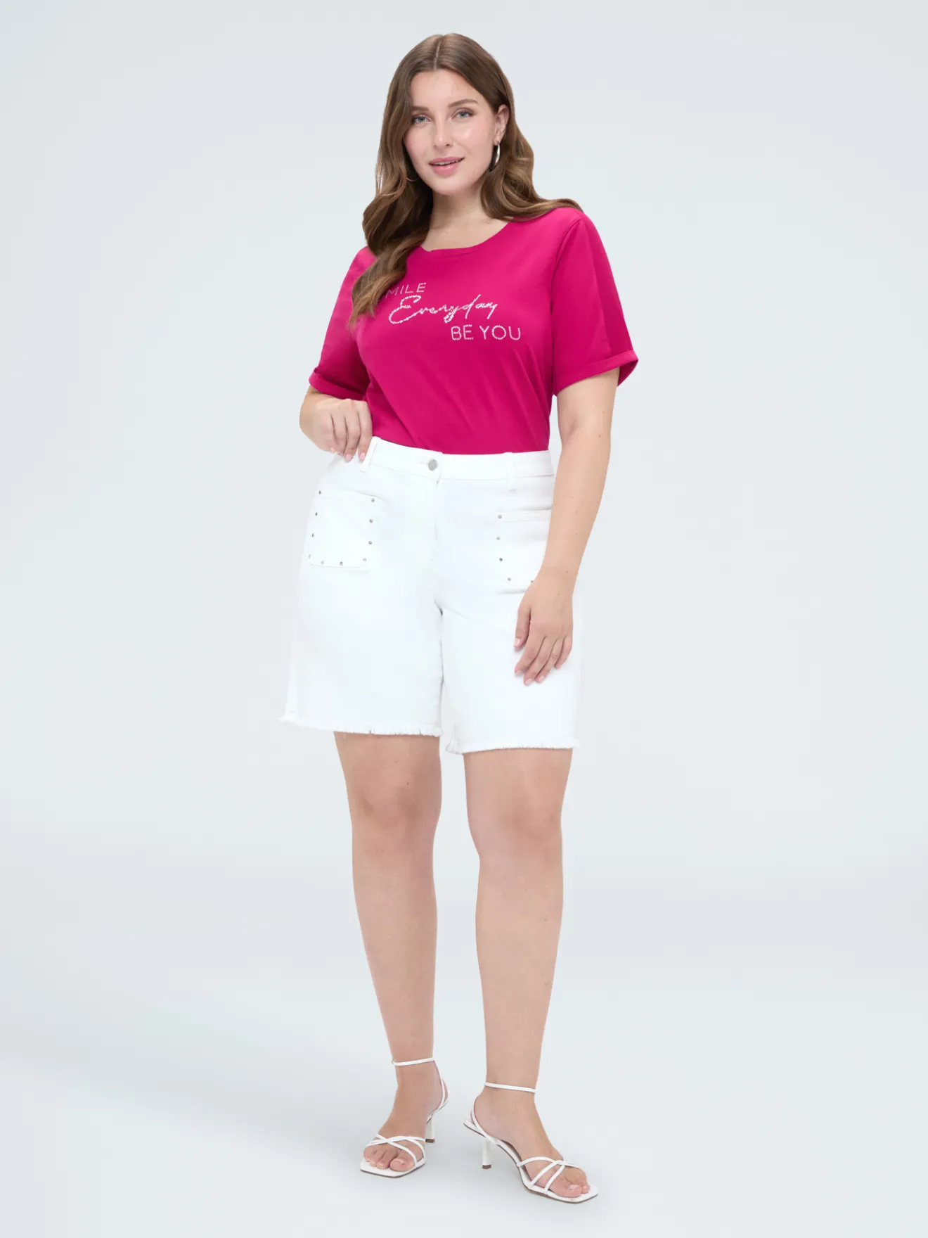 T-shirt in cotone con scritta motivazionale