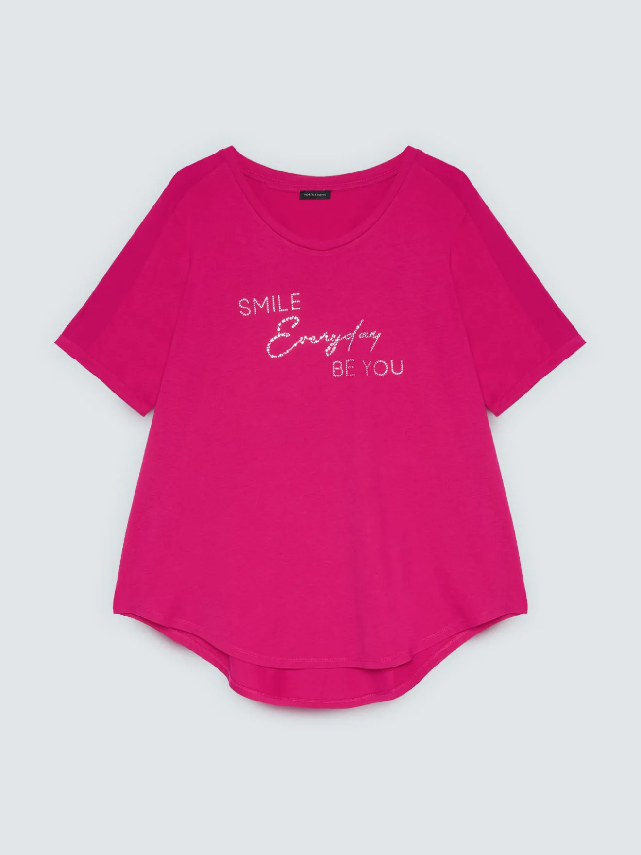 T-shirt in cotone con scritta motivazionale