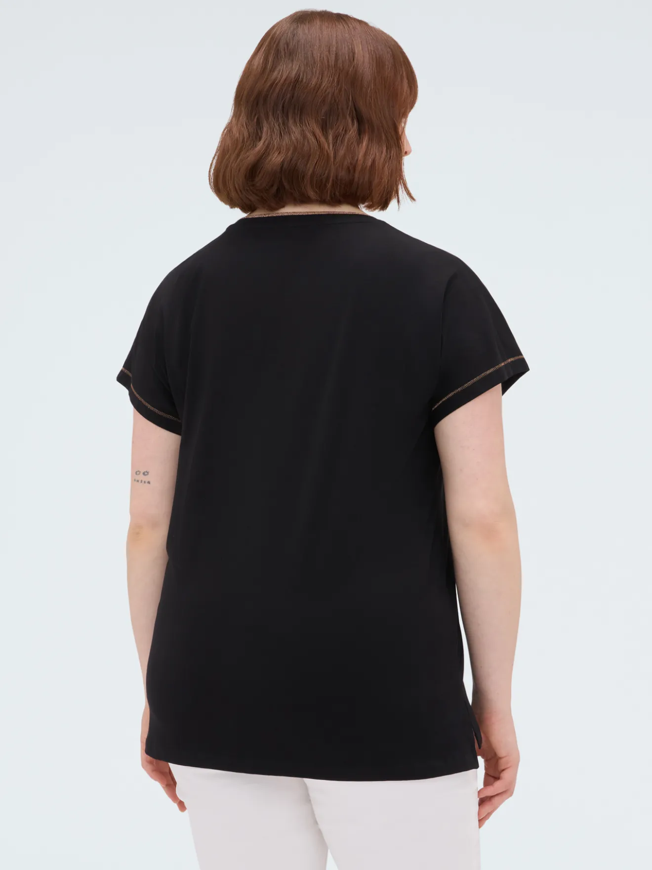 T-shirt in cotone con scritta Soleil