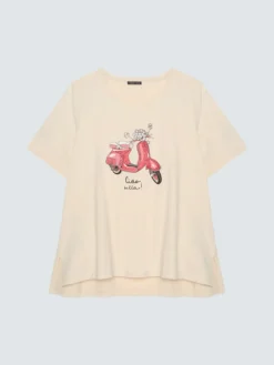 T-shirt in cotone con stampa