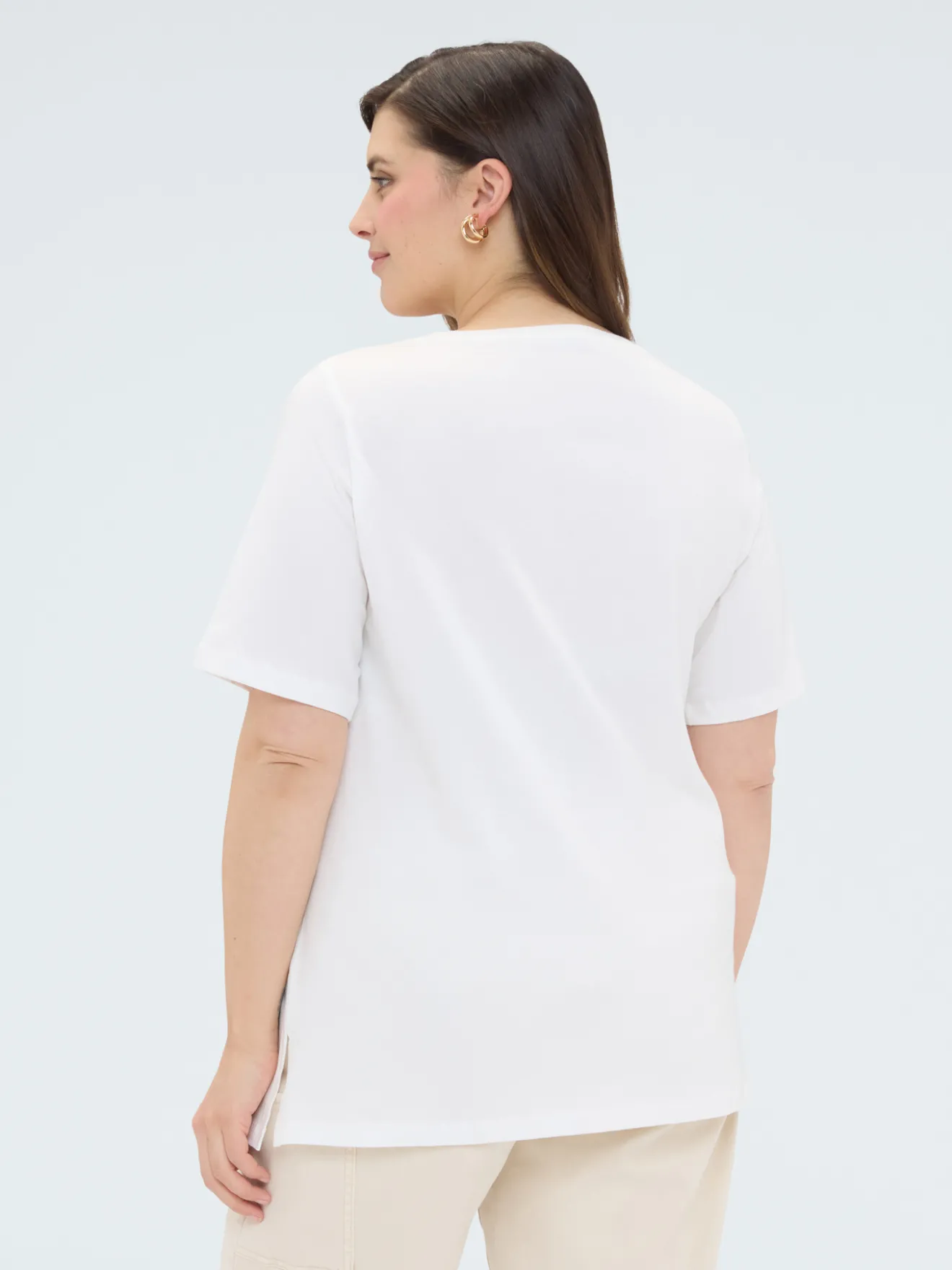 T-shirt in cotone con stampa floreale