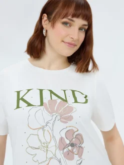 T-shirt in cotone con stampa floreale