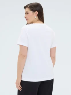 T-shirt in cotone con stampa gatto