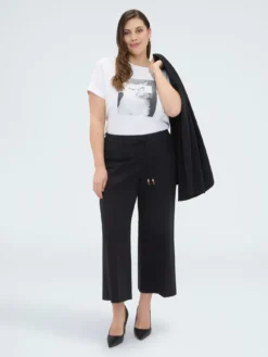 T-shirt in cotone con stampa gatto