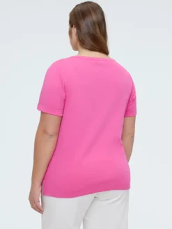 T-shirt in cotone con taschino decorato