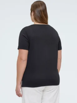 T-shirt in cotone con taschino decorato