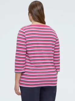 T-shirt in jersey a righe multicolor