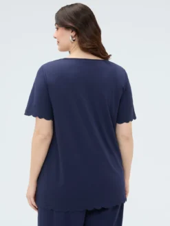 T-shirt in jersey con dettagli ricamati