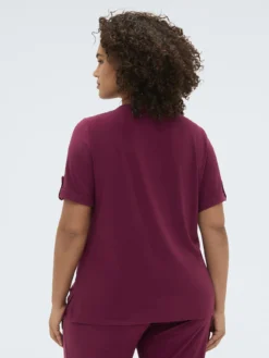 T-shirt in jersey con drappeggio