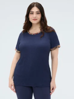T-shirt in jersey con perline