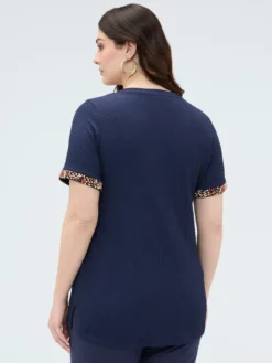 T-shirt in jersey con perline