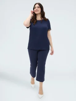 T-shirt in jersey con perline