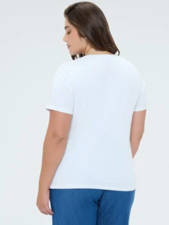 T-shirt in jersey con ricamo New York
