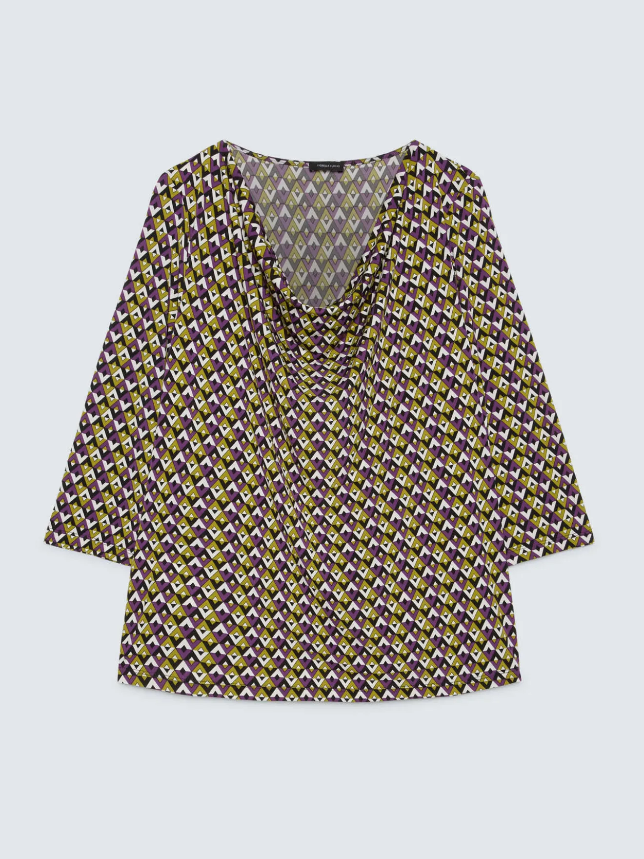 T-shirt in jersey con stampa geometrica