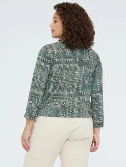T-shirt in jersey con stampa paisley