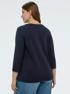 T-shirt in jersey di cotone con crystal