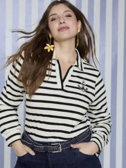 T-shirt in jersey stile marinière