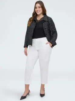 T-shirt in misto lana con pizzo