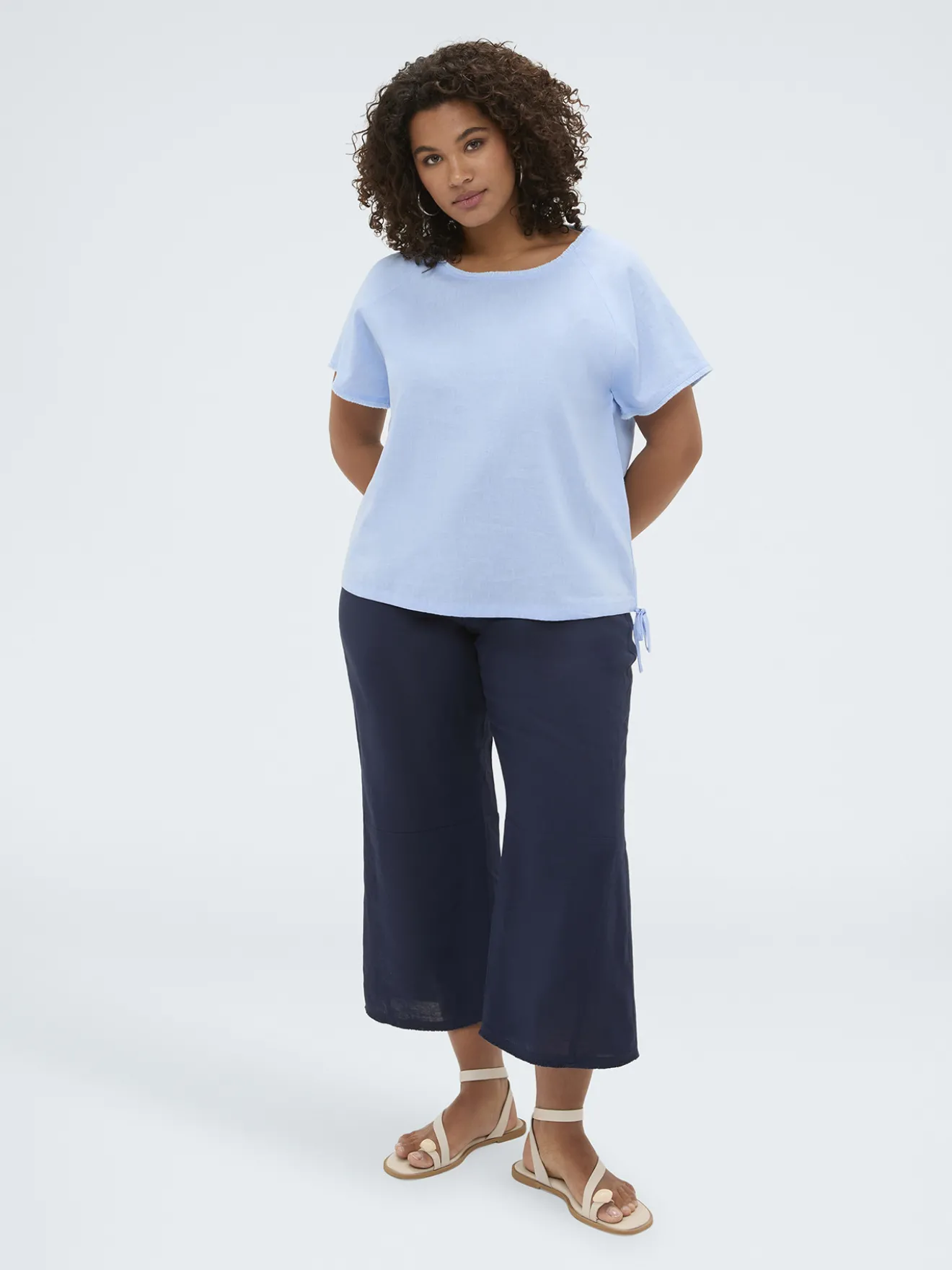 T-shirt in misto lino