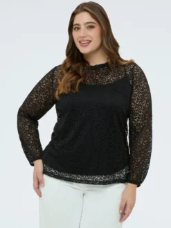 T-shirt in pizzo traforato