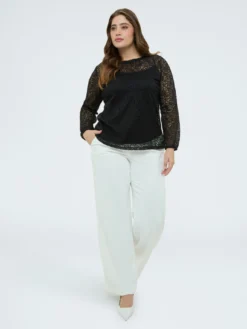 T-shirt in pizzo traforato