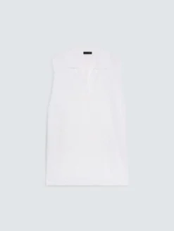 T-shirt in San Gallo con collo polo
