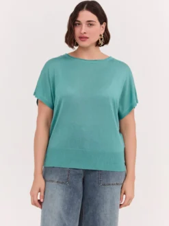 T-shirt in tencel dal fit morbido
