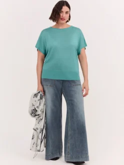 T-shirt in tencel dal fit morbido