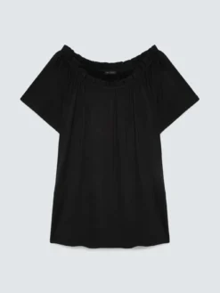 T-shirt off shoulders in jersey di viscosa