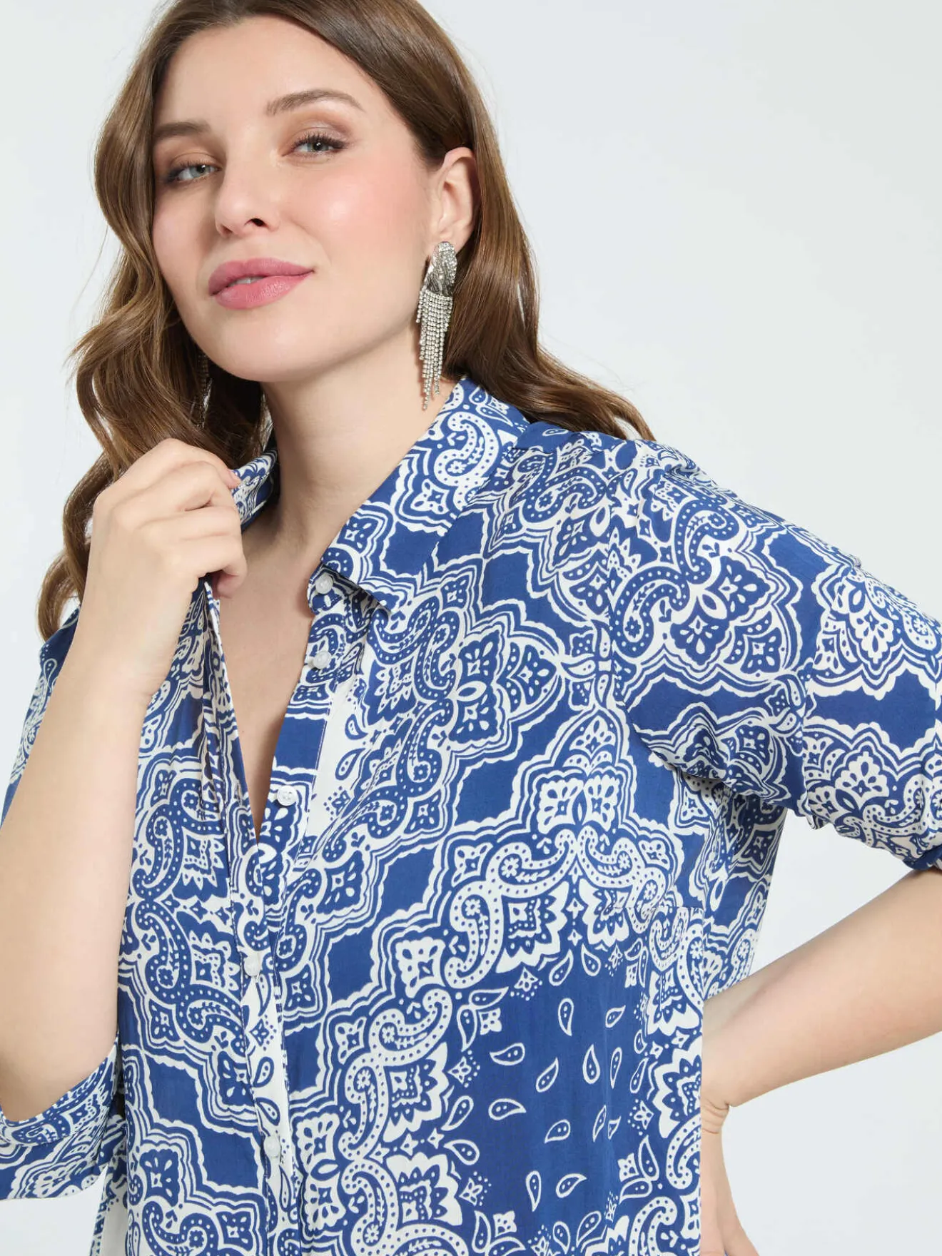 Vestito chemisier stampa bandana